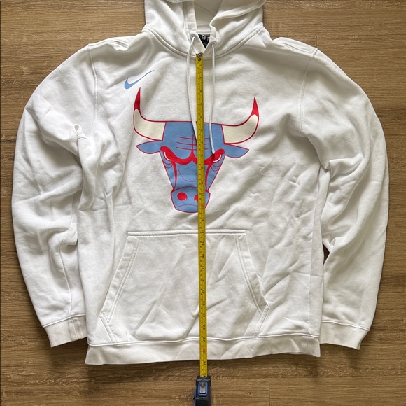Nike Chicago Bulls Hoodie 2019 City Edition White Mens Size Large - Picture 2 of 5